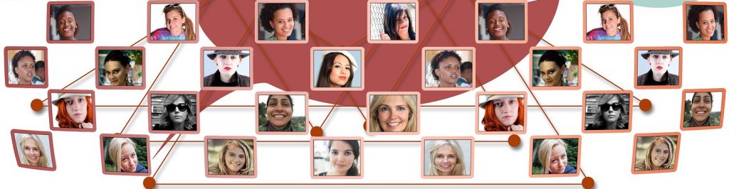 Montage of women's faces represent the team at KDJ Consultants.